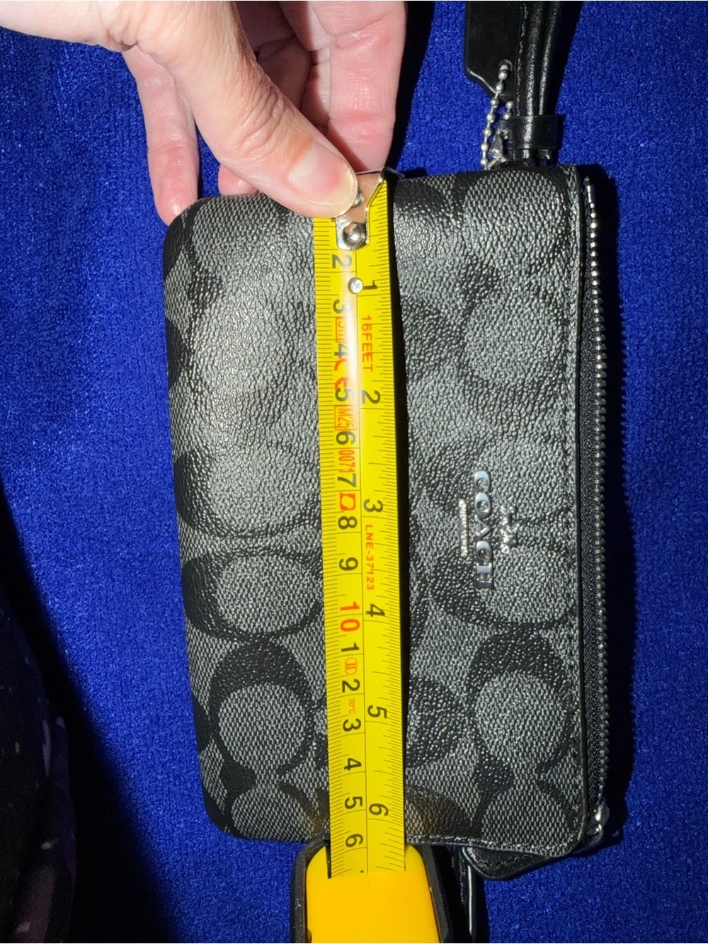Coach Wristlet Wallet Double Zip Black /Smoke Brand New with Tags NWT
